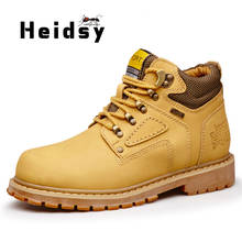 New Fashion Retro High-top Height Increasing Men Ankle Boots Autumn Winter Thick-sole Hot Classic Leather Casual Sport Men Shoes 2024 - buy cheap