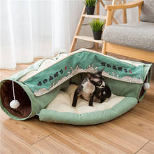 Cat Tunnel Pet Cat Bed House Kennel Nest Cute Removable Pet Dog House Sofa Warm Dog Kennel Sofa House Cushion Cat Pet Products 2024 - buy cheap