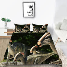 Dinosaur Bedding Set Creative 3D Lifelike Duvet Cover Double Crowned Dragon Queen King Twin Full Single Double Soft Bed Set 2024 - buy cheap