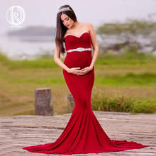 Don&Judy Cotton Maternity with Belt Dress Maxi Long Maternity Gown Dresses Cloth for Pregnant Women Maternity Photography Props 2024 - buy cheap