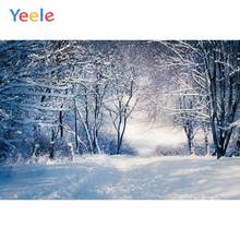 Yeele-fondos fotográficos personalizados para estudio fotográfico, telón de invierno para sesión fotográfica, nieve, bosque, montar, pintura 2024 - compra barato