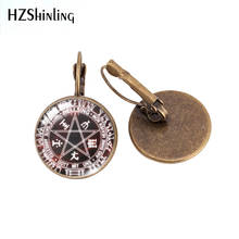 New Trendy Clip Earrings Hellsing Alucard Pentagram Pattern Glass Dome Handmade Pierced Earrings Women Jewelry 2024 - buy cheap