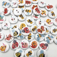 100 pcs animals 2 Holes Wood Buttons Craft Scrapbooking Sewing Clothing Accessories 15mm Buttons Painted Sewing Crafts WB696 2024 - buy cheap