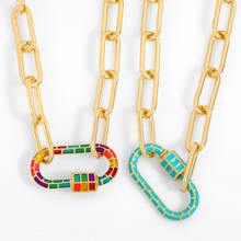 Funmode-Cadena de eslabones con forma de candado para pareja, collar con colgante de Hip Hop para mujer, accesorios de fiesta de cumpleaños, joyería al por mayor FN245 2024 - compra barato