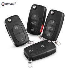 KEYYOU Flip Fob Car Remote Key Shell Case for VW Volkswagen Passat Jetta Golf Beetle 2/3/4 Buttons Fit CR1616 2024 - buy cheap