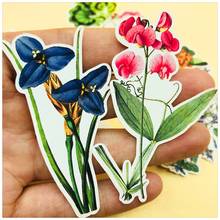 21 unidades/pacote vintage orquídea flor adesivo diy artesanato scrapbooking álbum lixo diário feliz planejador adesivos decorativos 2024 - compre barato