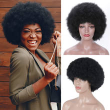 AZQUEEN-pelucas sintéticas cortas Afro rizado para mujer, pelo negro Natural Afro de alta temperatura, disponible 2024 - compra barato