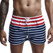 Men's  Beach Casual Sports Striped Trunks Men's Quick-Drying Beach Shorts Swimming Surffing Boxer Pants 2024 - buy cheap