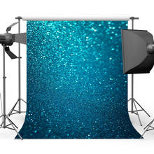 Mehofoto fundo azul de glitter, para fotografia de bokeh, cenário brilhante para cenário de fotos, estúdio de fotografia, cenário de fundo de aniversário 2024 - compre barato