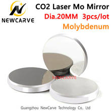 Espejo láser Mo CO2 de 20mm de diámetro, espejo de molibdeno de alta transmisión para máquina de grabado láser CO2, NEWCARVE 2024 - compra barato