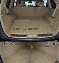 Good! Special trunk mats for Mercedes-Benz GL 350 7seats 2014 waterproof leather carpets for Benz GL 350 2015-2013,Free shipping 2024 - buy cheap