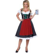 Disfraz de camarera de Dirndl Oktoberfest de Alemania, traje de camarera, Halloween, Carnaval, bávaro, fiesta, Cosplay, cerveza, chica, vestido de lujo 2024 - compra barato