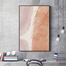 Pintura abstracta hecha a mano, lienzo de Arte de pared grande, decoración de habitación, arte minimalista moderno, pintura de Color rosa Morandi 2024 - compra barato