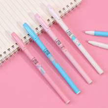 Bolígrafo de Gel de aguja completa, bolígrafos bonitos de plástico rosa, bolígrafos de Gel para la escuela, escritura, regalos de papelería para estudiantes, novedad, 1 ud. 2024 - compra barato
