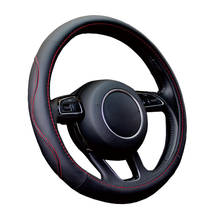 Cubierta tridimensional de cuero PU para volante de coche, accesorio para trenza en el volante, de 6 colores estilismo, 37-38cm, 14,5 "-15" 2024 - compra barato