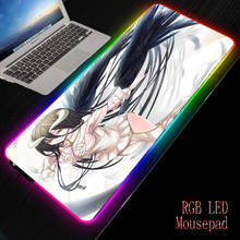 Mrgbest-mousepad gamer sexy com iluminação led rgb, mousepad grande com usb, teclado colorido, para pc, laptop e desktop 2024 - compre barato