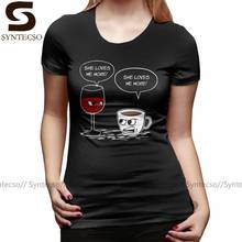 Wine Funny T-Shirt Funny Wine And Coffee Talk - She Loves Me More T Shirt Casual Oversized Women tshirt Ladies Tee Shirt 2024 - buy cheap