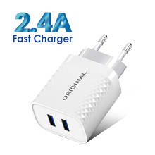2 Ports USB Charger For iPhone 12 11Pro XR EU Phone Chargers Wall Power Adapter Fast Charging For Xiaomi mi Huawei USB Charger 2024 - buy cheap