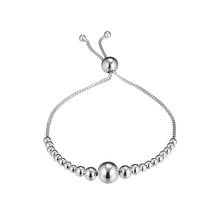 Genuine 925 Sterling Silver Bracelets Bangles for Women String of Beads Sliding Bracelet Party Gift Fine Jewelry pulseras 2024 - buy cheap