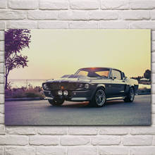 Classic muscle sport cars eleanor gt500e fanart fabric posters on the wall picture home art living room decoration KM652 2024 - buy cheap