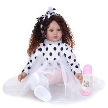 Bebé reborn realista de alta calidad para niñas, juguete de vinilo de 60cm, de princesa, adorable, regalo de Navidad 2024 - compra barato