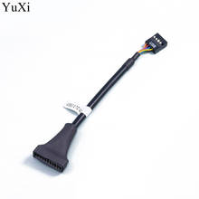 YuXi-Adaptador de Cable USB 3,0 a USB 2,0, convertidor de 20 pines macho a 9 pines hembra, DJA99 2024 - compra barato