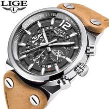 2021 LIGE Men's Watches Top Brand Luxury Quartz WristWatch Fashion Chronograph Watch Reloj Hombre Sport Clock Relogio Masculino 2024 - buy cheap