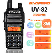 Rádio amador 8w walkie talkie baofeng, walkie talkie bidirecional, portátil, vhf/uhf, uv82, fm, transceptor 2024 - compre barato