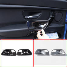 Manija de puerta Interior de ABS de fibra de carbono, cubierta embellecedora para BMW Serie 3, 4, f30, f32, f35, 316i, 318i, 320li, 2013-2018, accesorios, 2 uds. 2024 - compra barato