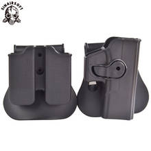 Лопастная платформа для ремня правой рукой, тактическая кобура для пистолета с зажимом для журналов, для охоты, кобуры IMI Glock 17 19 2024 - купить недорого