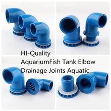 2-8pcs 20mm~50mm Blue PVC  90 Degree Elbow Connector Strong Drainage Connector Fish Tank Pool Aquarium Tank Drain Filter Joint 2024 - buy cheap