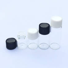20pcs Mini Amber Liquid Glass Bottle with Orifice Reducer and Cap Small Essential Oil 1ml 2ml 3ml 5ml Clear Vials 2024 - buy cheap