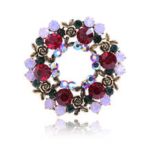 Garland-Brooches Fashion Rhinestone Flower Brooch For Women Crystal Pins Wedding Decoration Jewelry Accessories 2024 - buy cheap