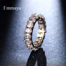 Женское кольцо в классическом стиле Emmaya, золотистое кольцо с кубическим цирконием в прямоугольной форме для свадебной вечеринки 2024 - купить недорого
