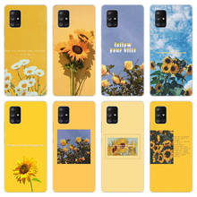 Funda de Rosa y girasol con flores para Samsung Galaxy A01 Core A10S A11 A20S A20E A21 A30S A31 A41 A42 A50S A51 A70 A71 J3 J5 J7 2017 2024 - compra barato