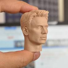 Modelo de cabeza masculina capitán a escala 1/6 sin pintar, pelo corto para figura de 12 pulgadas, cuerpo DIY 2024 - compra barato