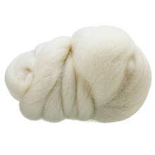 50g White Dyed Wool Fibre Tops Roving Needle Felting Wool Fibre DIY Hand Spinning Needlework Raw Wool Felt 2024 - buy cheap