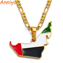 Anniyo The United Arab Emirates Map Flag Pendant Necklaces for Women Men Gold Color Jewelry USE Maps #116906 2024 - buy cheap