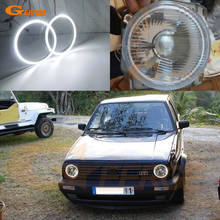 For Volkswagen VW Golf Mk1 Mk2 GTI Euro headlight Ultra bright SMD LED Angel Eyes halo rings kit Day Light car Accessories 2024 - buy cheap