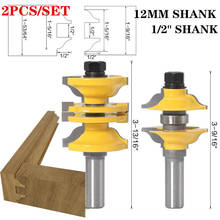 2 unids/set 12,7mm 1/2 pulgadas vástago de entrada y Puerta Interior Ogee juego de brocas de enrutador de madera de carburo de tungsteno fresas para madera 2024 - compra barato