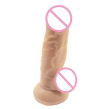 16*4cm big foreskin dildo with suction cup realistic penis artificial large dick adult sex toys for woman soft huge dildos 2024 - buy cheap