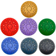 6 inch Steel Tongue Drum 11 Tune Notes Percussion Musical Instrument Hand Tank Drum with Bag Drumsticks Sticker for Children 2024 - buy cheap