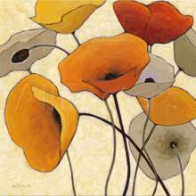 Wall Decor Flower Pumpkin Poppies Canvas Modern Oil Painting Shirley Novak Artwork Hand Painted Abstract Art High Quality Gift 2024 - buy cheap