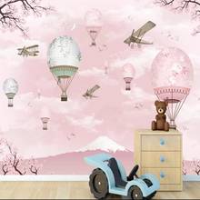 Milofi Customized 3D Nordic Cartoon Hot Air Balloon Large TV background wallpaper mural 2024 - buy cheap