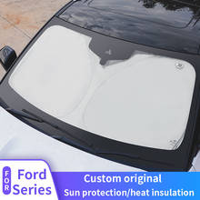 For Ford mustang Front sunshade Car front insulation cloth shade cloth Summer sunscreen interior car accessories 2024 - buy cheap