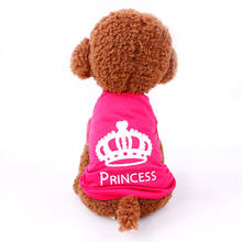 Dog Vest T Shirt Chihuahua Small Cat Pet Clothing Ropa De Verano Para Perros Summer Crown Printed Dog Clothes Best Gift 2024 - buy cheap