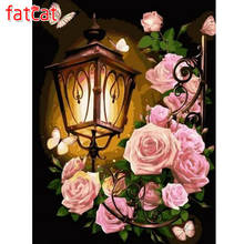 FATCAT Light pink flower scenery 5d diy diamond painting kits full square round drill diamond embroidery sale wall decor AE3025 2024 - buy cheap