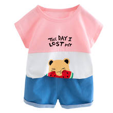 New Summer Baby Girl Clothes Children Boys Cotton Cartoon T Shirt Shorts 2Pcs/sets Toddler Casual Costume Infant Kids Tracksuits 2024 - buy cheap