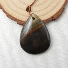 Natural Stone Necklace Iron Tiger Eye Pendant Bead 36x27x6mm 9.6g Water Drop Shape Fashion Jewelry Accessories 2024 - buy cheap