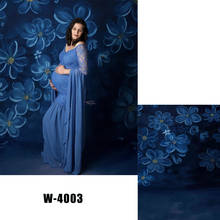 Photography Backdrop Blue Painting Flowers Background Photo Studio Newborn Baby Portrait Backdrops Photo Shoot Props W-4003 2024 - buy cheap